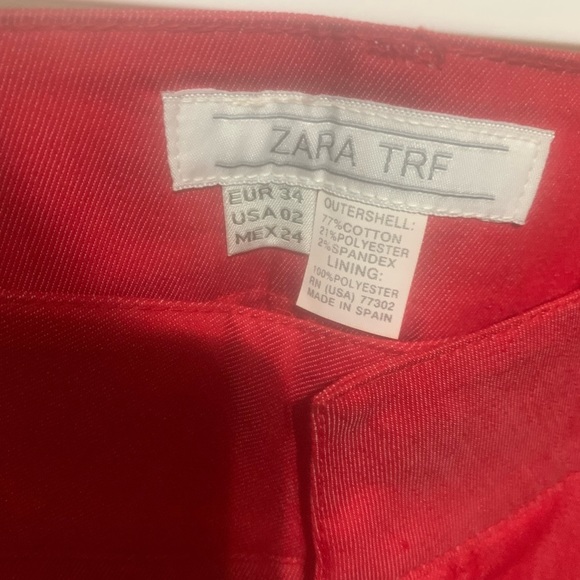 Zara Red Mid Rise Straight Jeans - Picture 5 of 7